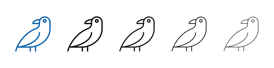 raven icon Outline vector logo for web ui