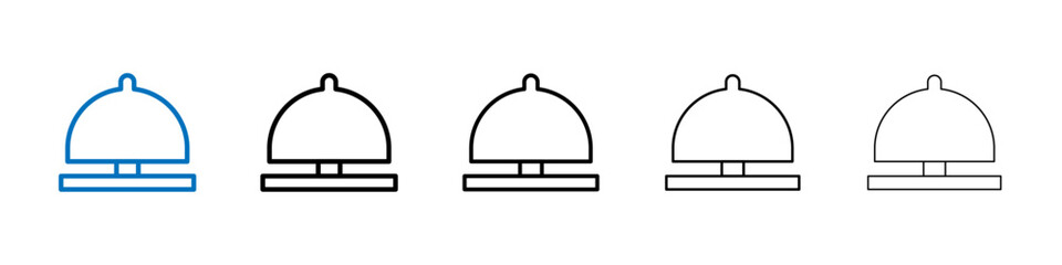 Reception bell icon Outline vector logo for web ui
