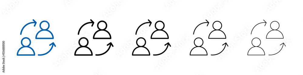 Poster referrals icon outline vector logo for web ui