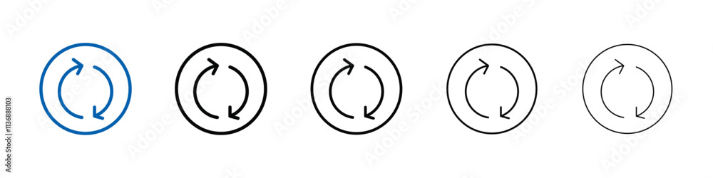 Aufkleber refresh icon outline vector logo for web ui