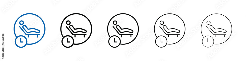 Aufkleber relaxation icon outline vector logo for web ui