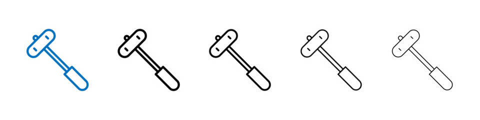 Reflex hammer icon Outline vector logo for web ui