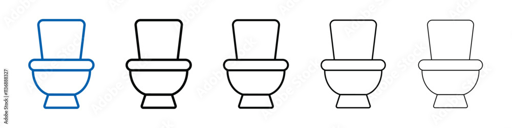 Poster Rest room icon Outline vector logo for web ui