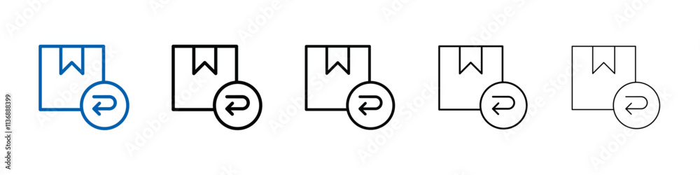 Poster Return purchase icon Outline vector logo for web ui