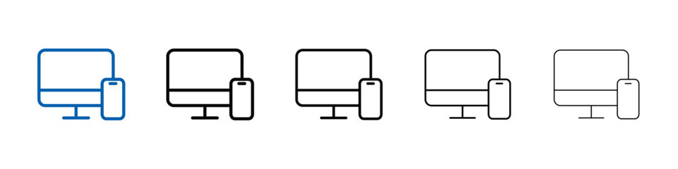 Responsive Design icon Outline vector logo for web ui