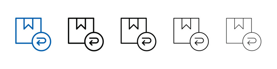 Return purchase icon Outline vector logo for web ui