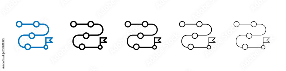 Poster Roadmap icon Outline vector logo for web ui