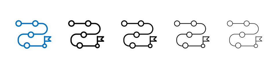 Roadmap icon Outline vector logo for web ui