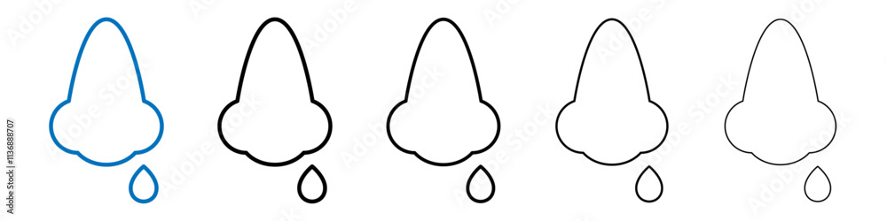 Poster runny nose icon outline vector logo for web ui