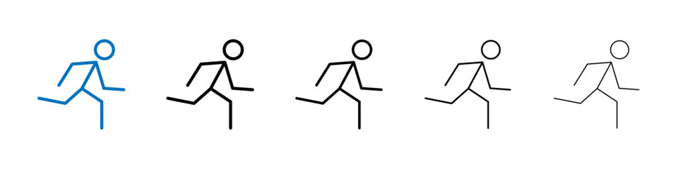 Running icon Outline vector logo for web ui