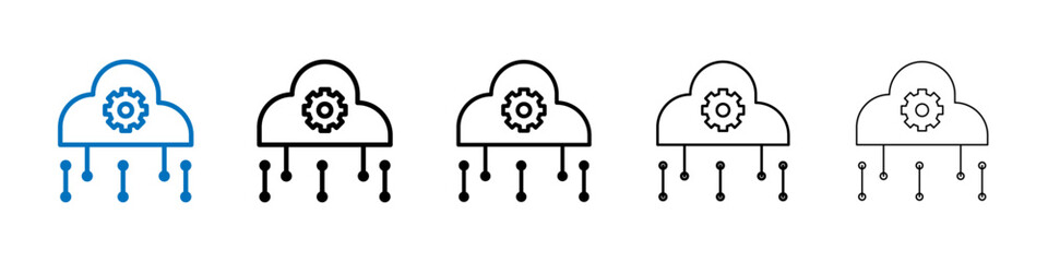 Obraz premium SaaS icon Outline vector logo for web ui