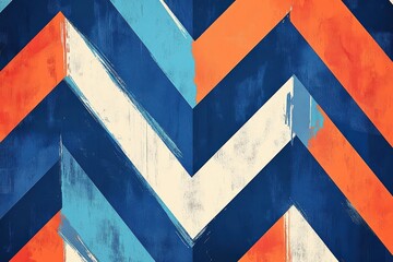 Blue and Orange Abstract Geometric Background.