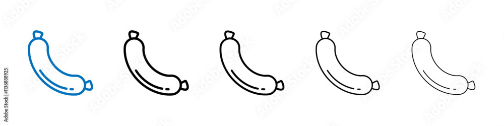 Poster Sausage icon Outline vector logo for web ui