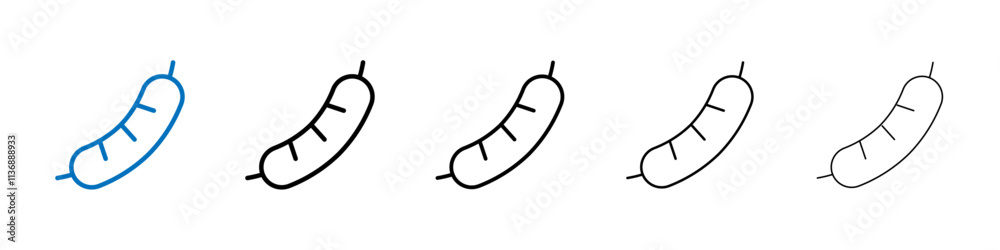 Poster sausage icon outline vector logo for web ui