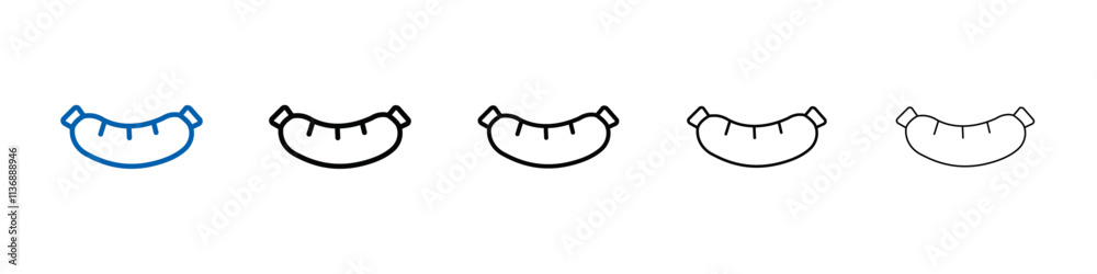 Poster Sausage icon Outline vector logo for web ui