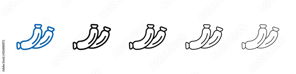 Poster sausages icon outline vector logo for web ui