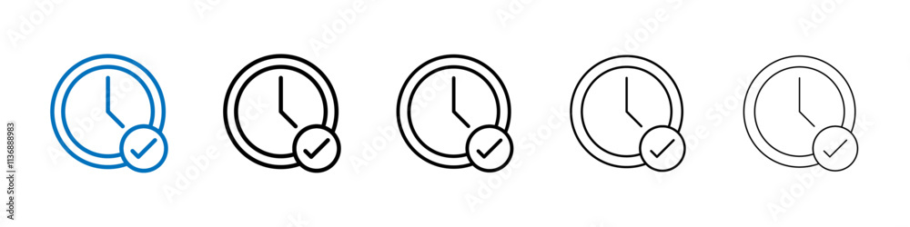 Aufkleber Save time icon Outline vector logo for web ui