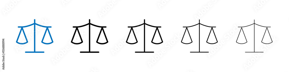 Poster Scale icon Outline vector logo for web ui