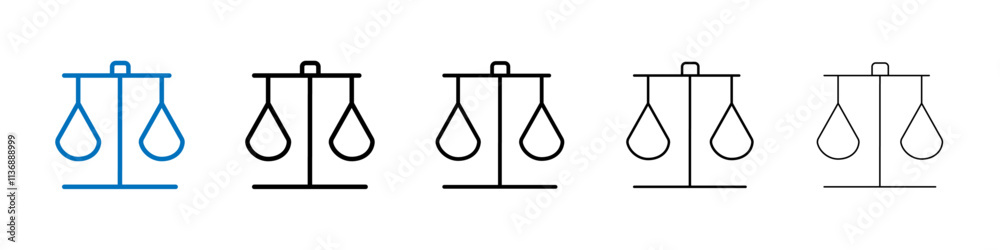 Poster Scale icon Outline vector logo for web ui
