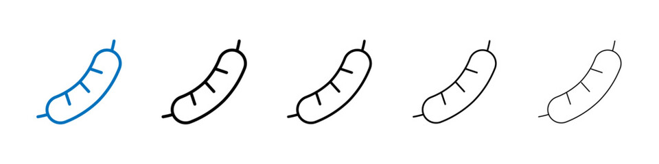 Sausage icon Outline vector logo for web ui