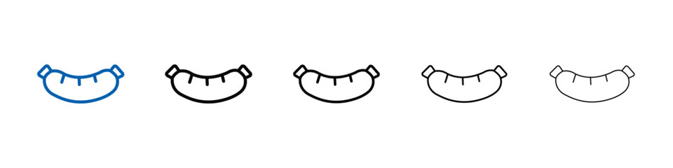 Sausage icon Outline vector logo for web ui