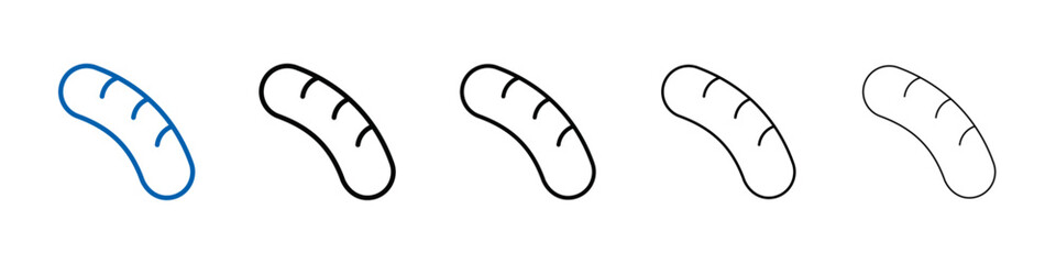 Sausage salami icon Outline vector logo for web ui