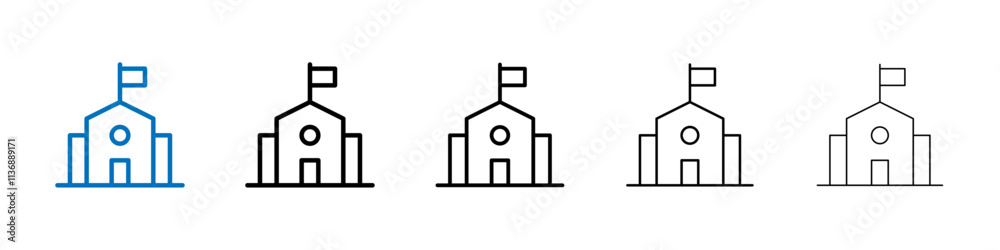 Poster school icon outline vector logo for web ui