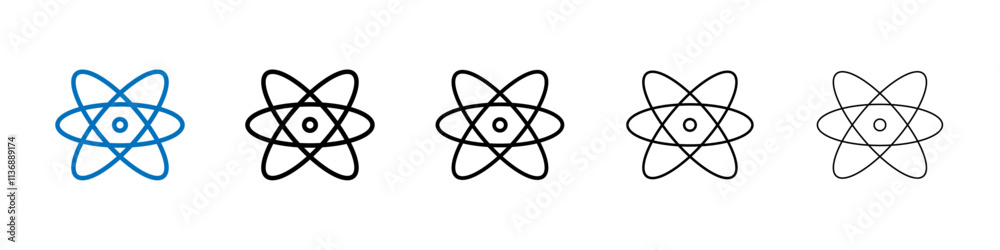 Poster science icon outline vector logo for web ui