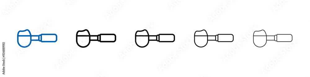 Poster Scoop icon Outline vector logo for web ui