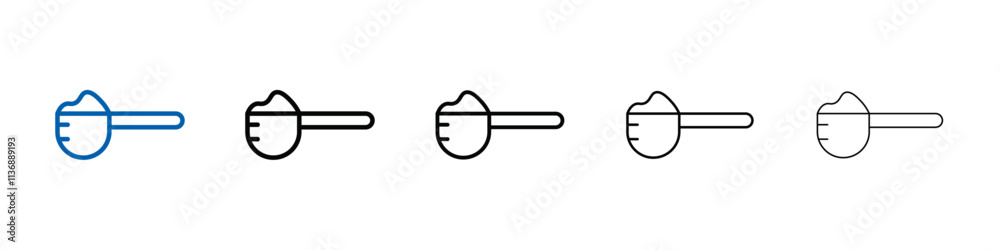 Poster Scoop icon Outline vector logo for web ui