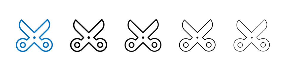 Scissor icon Outline vector logo for web ui