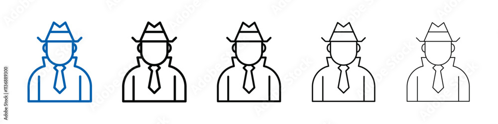 Poster Secret agent icon Outline vector logo for web ui