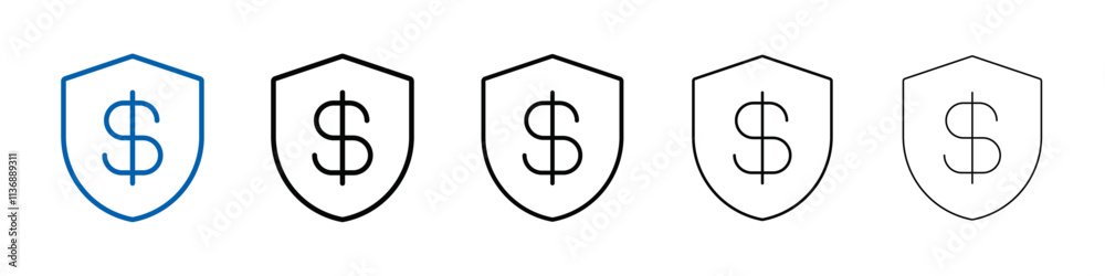 Aufkleber Secure payment icon Outline vector logo for web ui