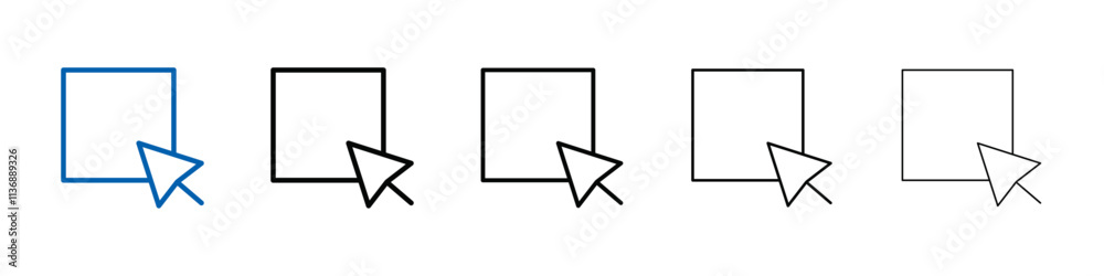 Fototapete select element icon outline vector logo for web ui