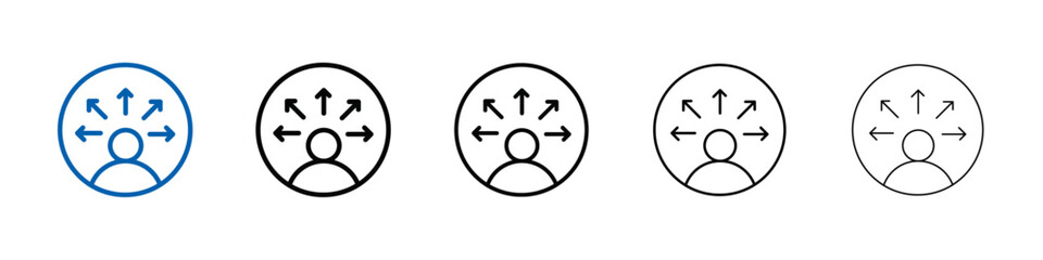 Self awareness icon Outline vector logo for web ui