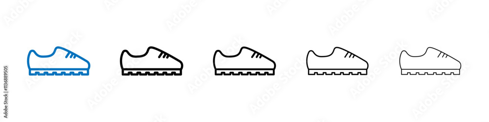 Poster shoe icon outline vector logo for web ui