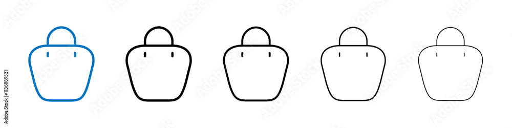 Poster shopping bag icon outline vector logo for web ui