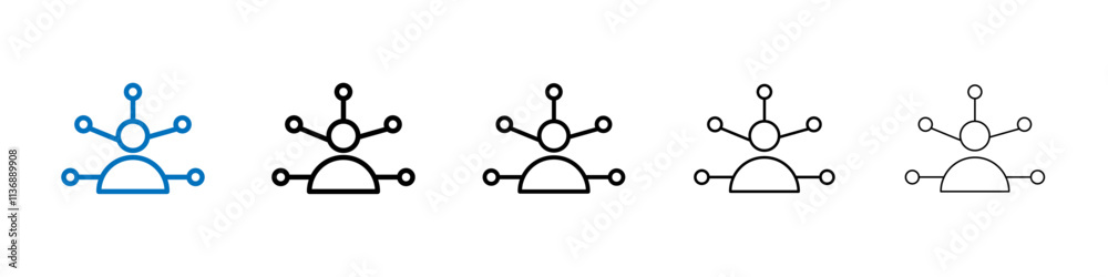 Aufkleber skills set icon outline vector logo for web ui