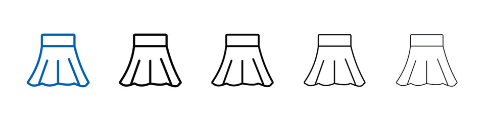 skirt girl clothes icon Outline vector logo for web ui
