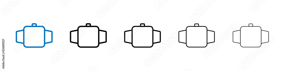 Poster smart watch icon outline vector logo for web ui