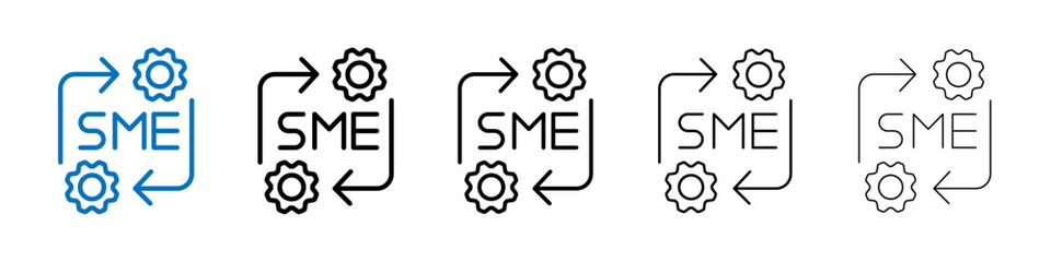 SME icon Outline vector logo for web ui
