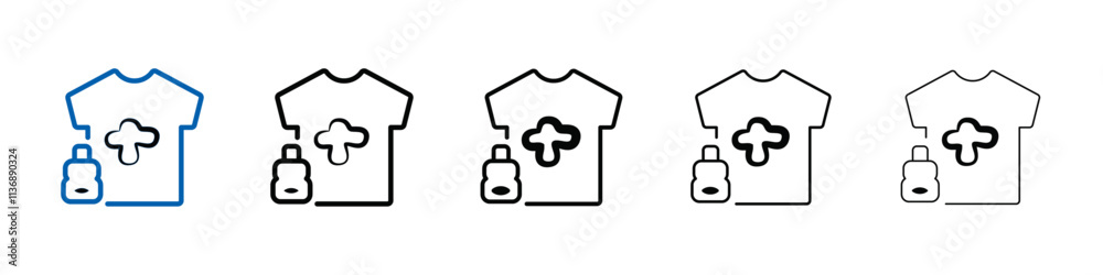 Aufkleber softener clothes dirt icon outline vector logo for web ui