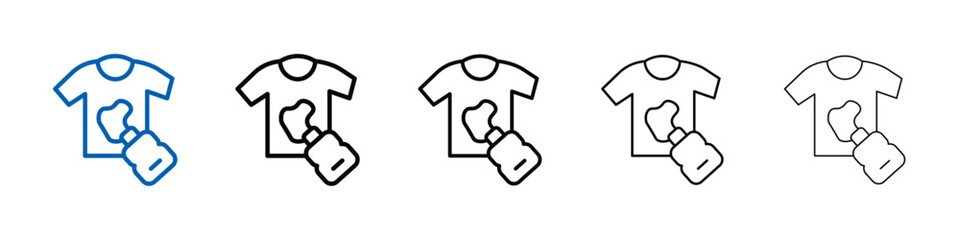 Softener clothes dirt icon Outline vector logo for web ui
