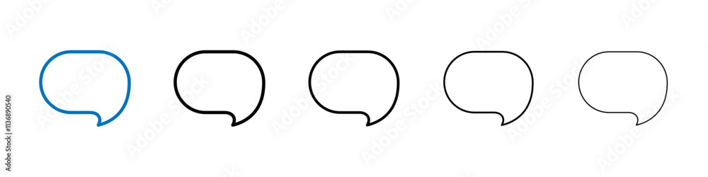 Poster Speech bubble icon Outline vector logo for web ui
