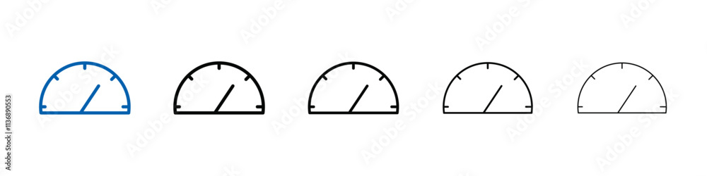 Poster speedometer icon Outline vector logo for web ui