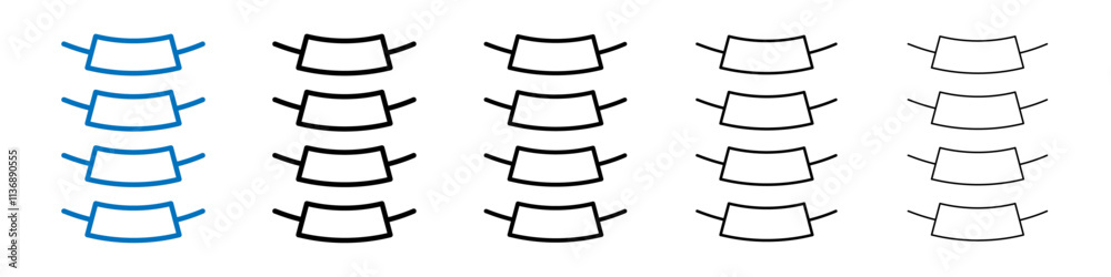 Poster Spinal column icon Outline vector logo for web ui