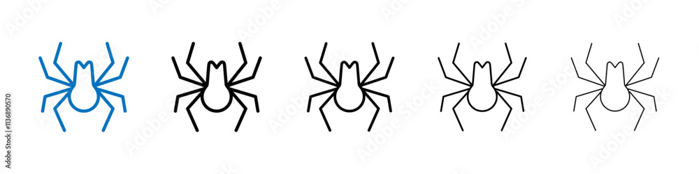 Aufkleber spider icon outline vector logo for web ui
