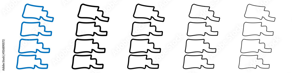 Poster Spine icon Outline vector logo for web ui