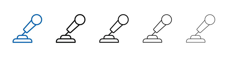 Speaker Microphone icon Outline vector logo for web ui