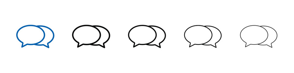 Speech Bubble icon Outline vector logo for web ui